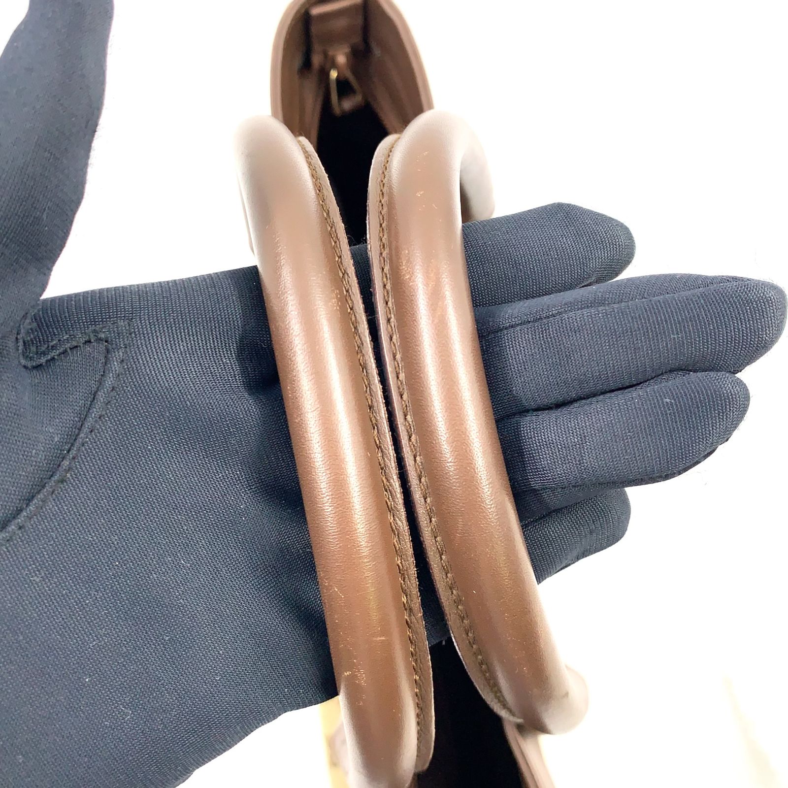限定価格】GUCCI GGキャンバス レザー×キャンバス ブラウン×ベージュ 
