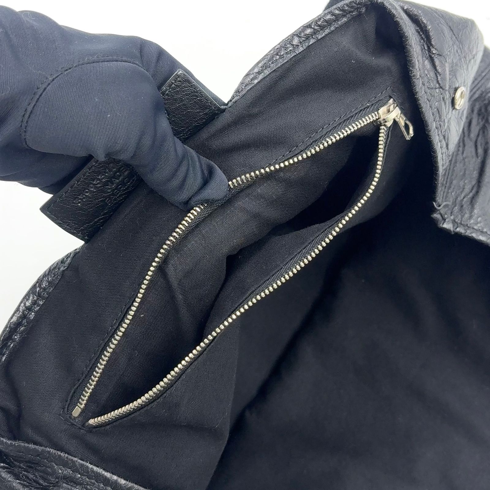 【限定価格】BALENCIAGA カバス トートバッグ レザー ブラック ハンドバッグ シルバー