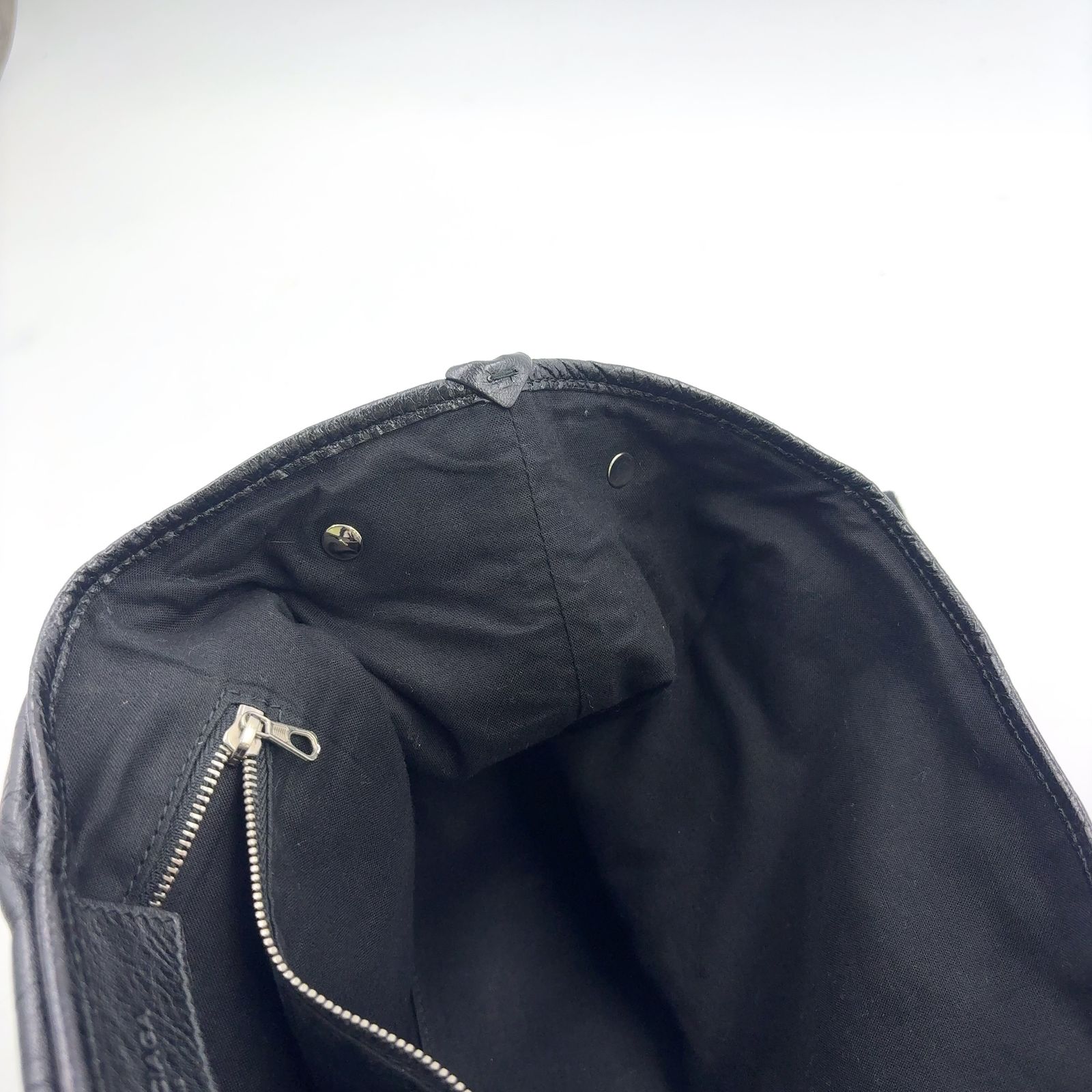 【限定価格】BALENCIAGA カバス トートバッグ レザー ブラック ハンドバッグ シルバー