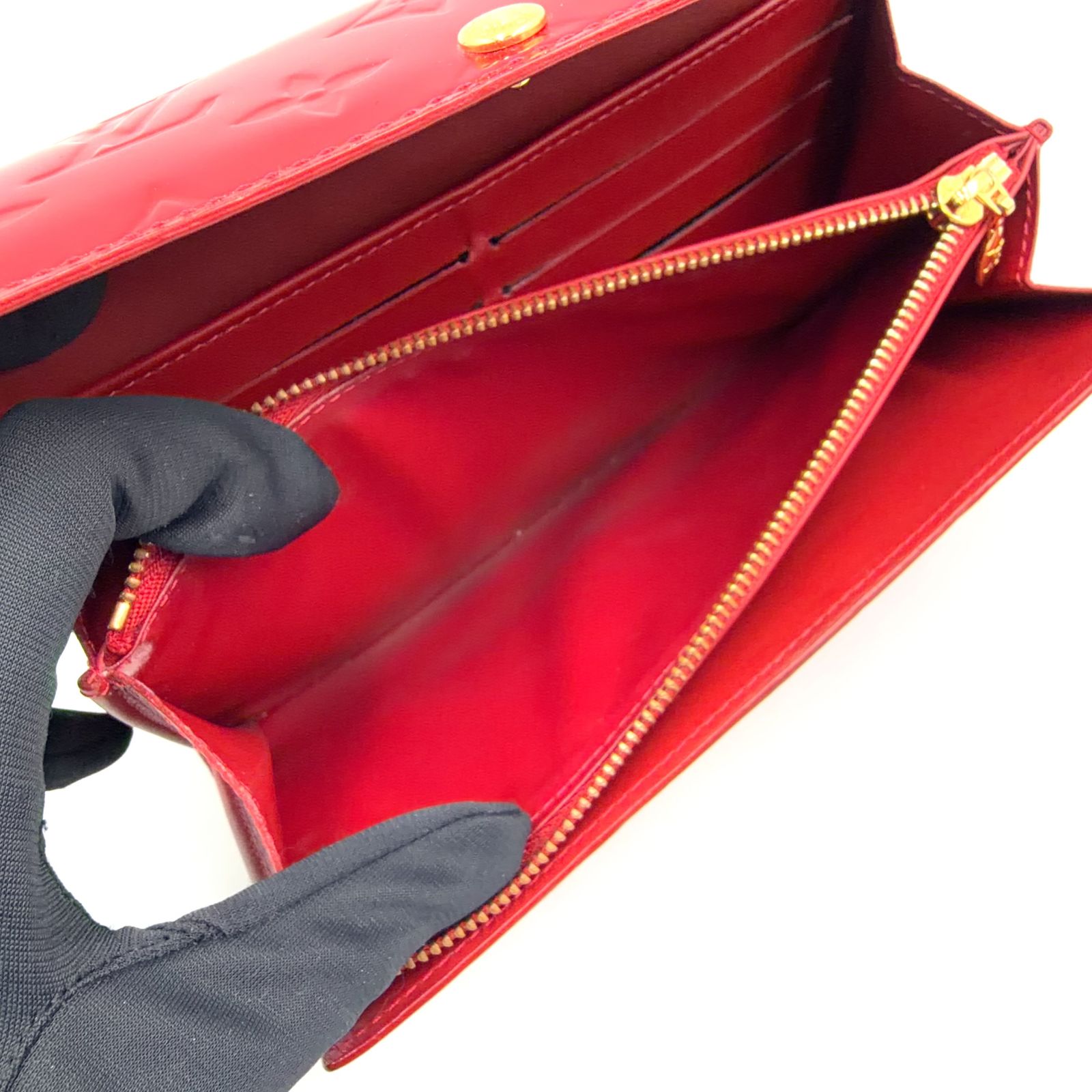 限定価格】LOUIS VUITTON ポルトフォイユ サラ モノグラムヴェルニ