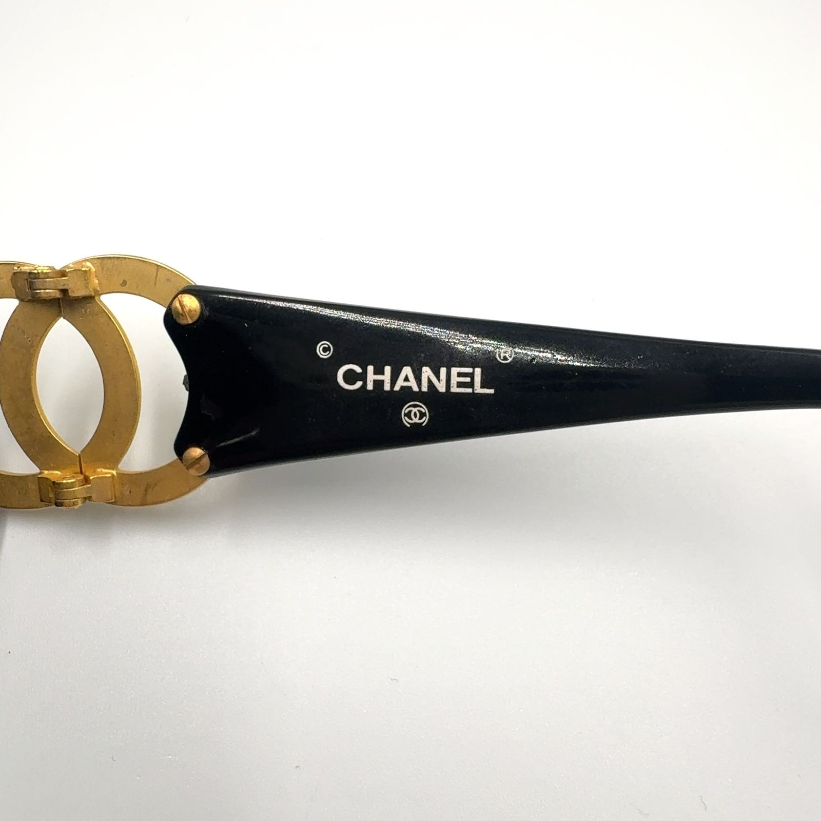 限定価格】CHANEL サイドココマーク プラスチック×メタル ブラック