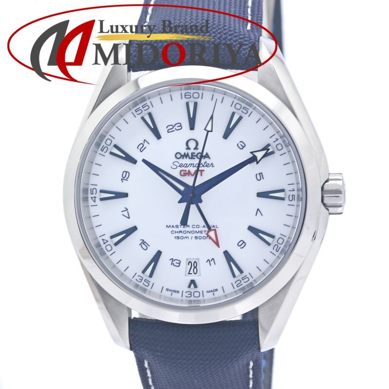 OMEGA オメガ シーマスターアクアテラ GMT グッドプラネット マスターコーアクシャル 231.92.43.22.04.001 【メーカーオーバーホール済/新品ベルト】【中古】腕時計 メンズ チタン /40388