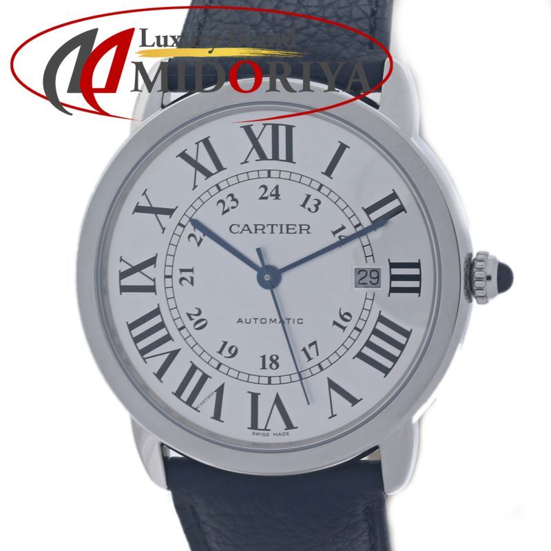 CARTIER カルティエ ロンドソロ XL WSRN0022 【正規店購入/磨き済/新品ベルト】【中古】腕時計 メンズ ステンレススチールx牛革 /40389 の商品写真