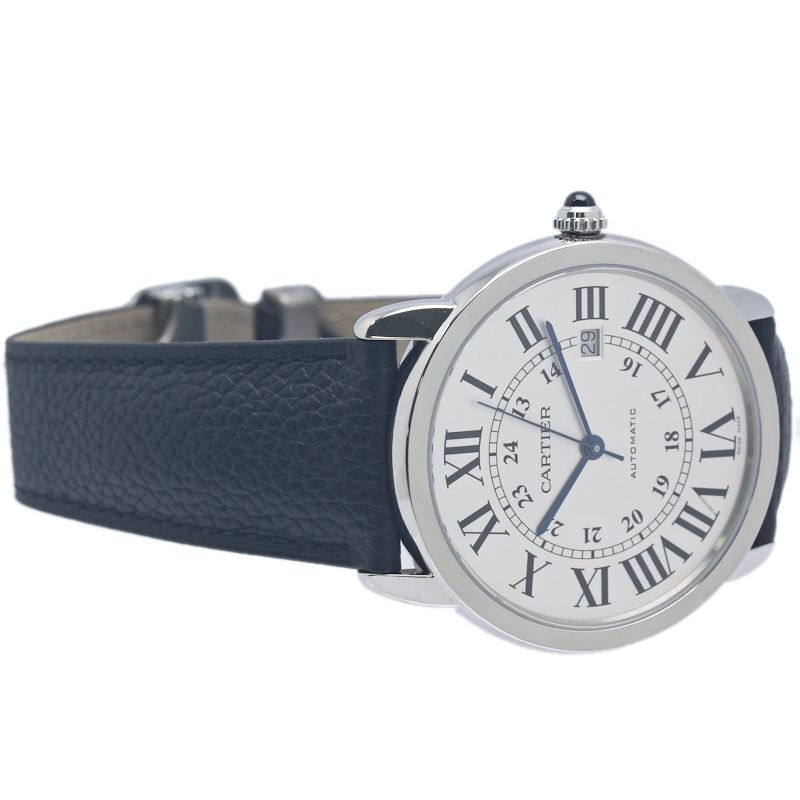 CARTIER カルティエ ロンドソロ XL WSRN0022 【正規店購入/磨き済/新品ベルト】【中古】腕時計 メンズ ステンレススチールx牛革 /40389