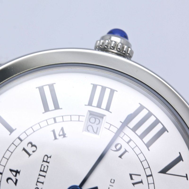 CARTIER カルティエ ロンドソロ XL WSRN0022 【正規店購入/磨き済/新品ベルト】【中古】腕時計 メンズ ステンレススチールx牛革 /40389