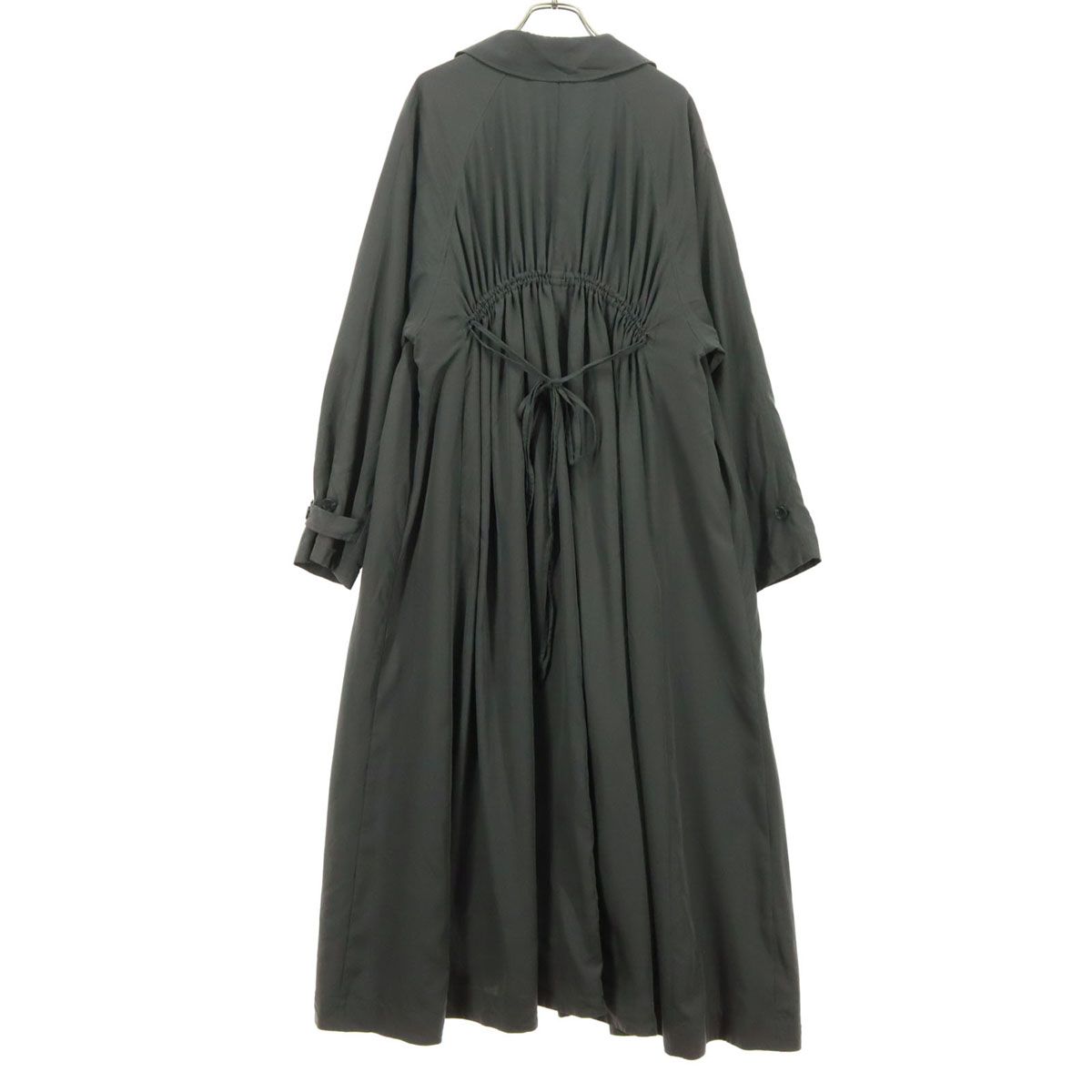 美品 CLANE クラネ 長袖 ロングコート 1 グレー レディース 古着 