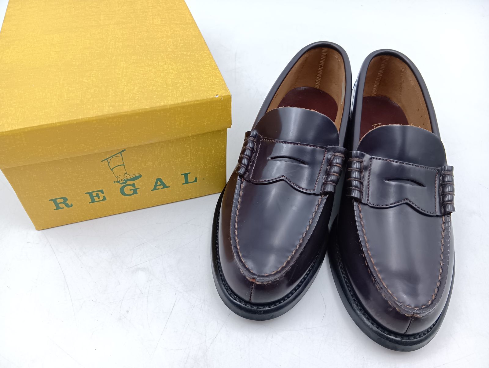 REGAL リーガル レザーコインローファー 2177 23cm EE ブラウン_Y9493