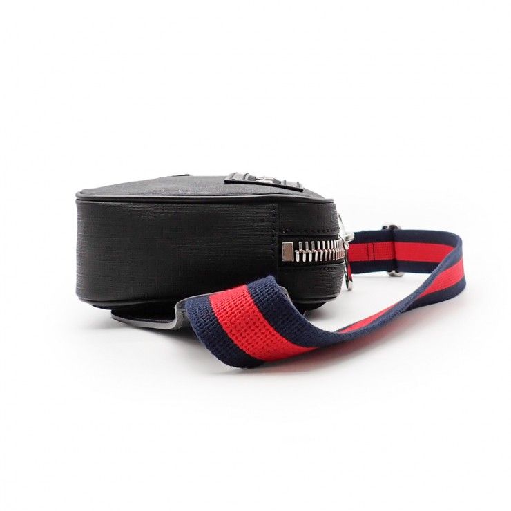 未使用品 GUCCI グッチ GGスプリーム ボディバッグ ウエストバッグ 474293 GGスプリームキャンバス グレー メンズ