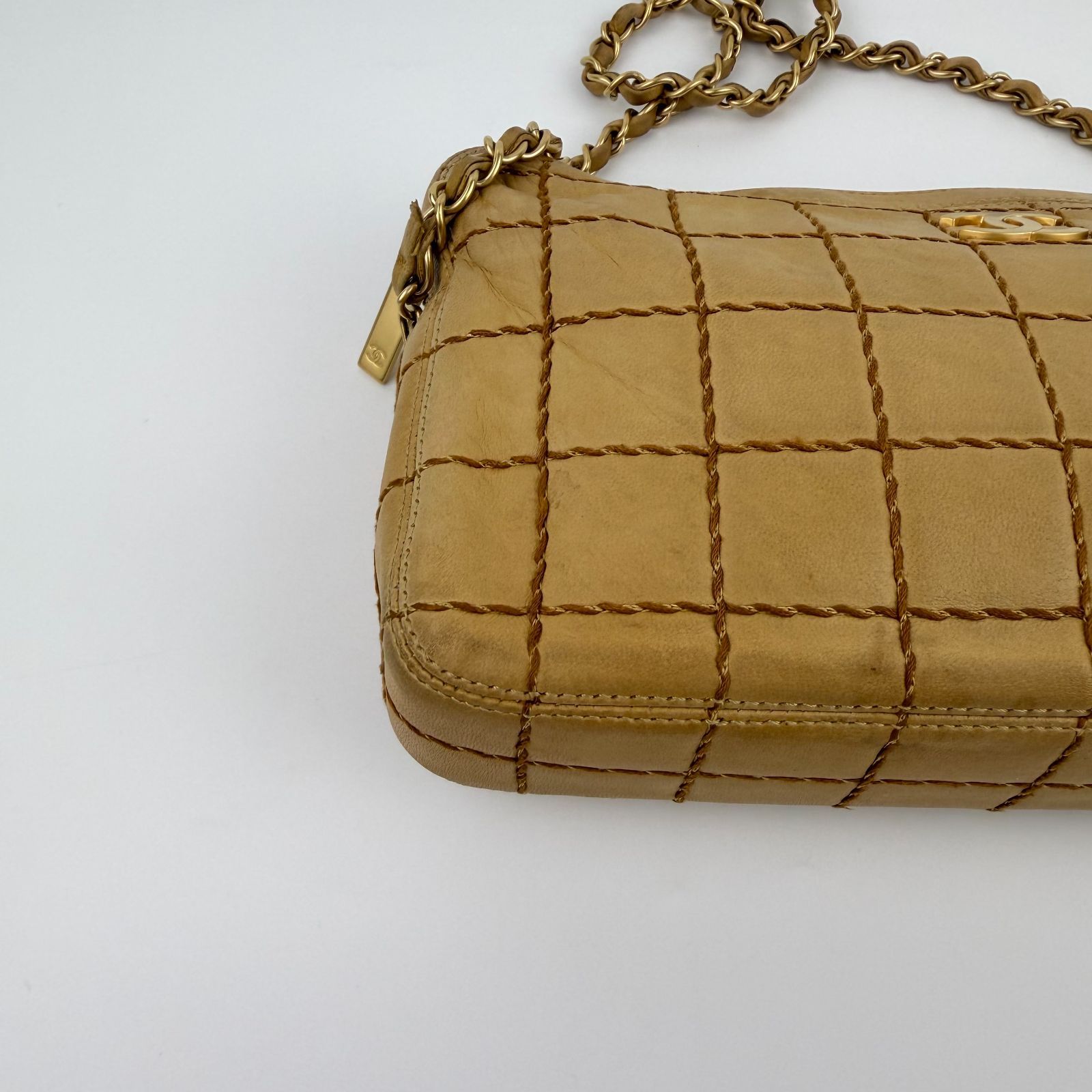 中古】CHANEL シャネル ココマーク ワイルドステッチ チョコバー