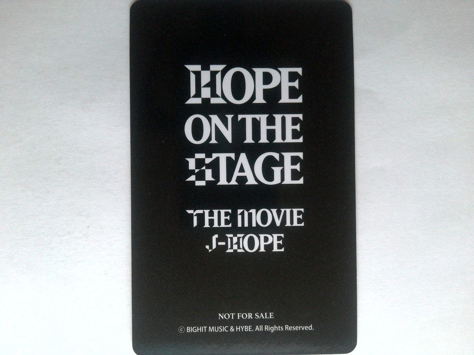 BTS J-HOPE トレカ HOPE ON THE STAGE THE MOVIE ムビチケ購入特典
