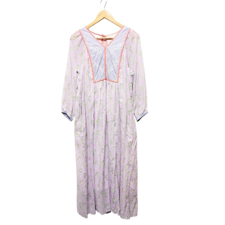 ne Quittez pas ヌキテパ ルータスコンビプリントドレス LOTUSCOMBIPRINTDRESS 010441ZV2 パープル系 コットン サイズS 651811