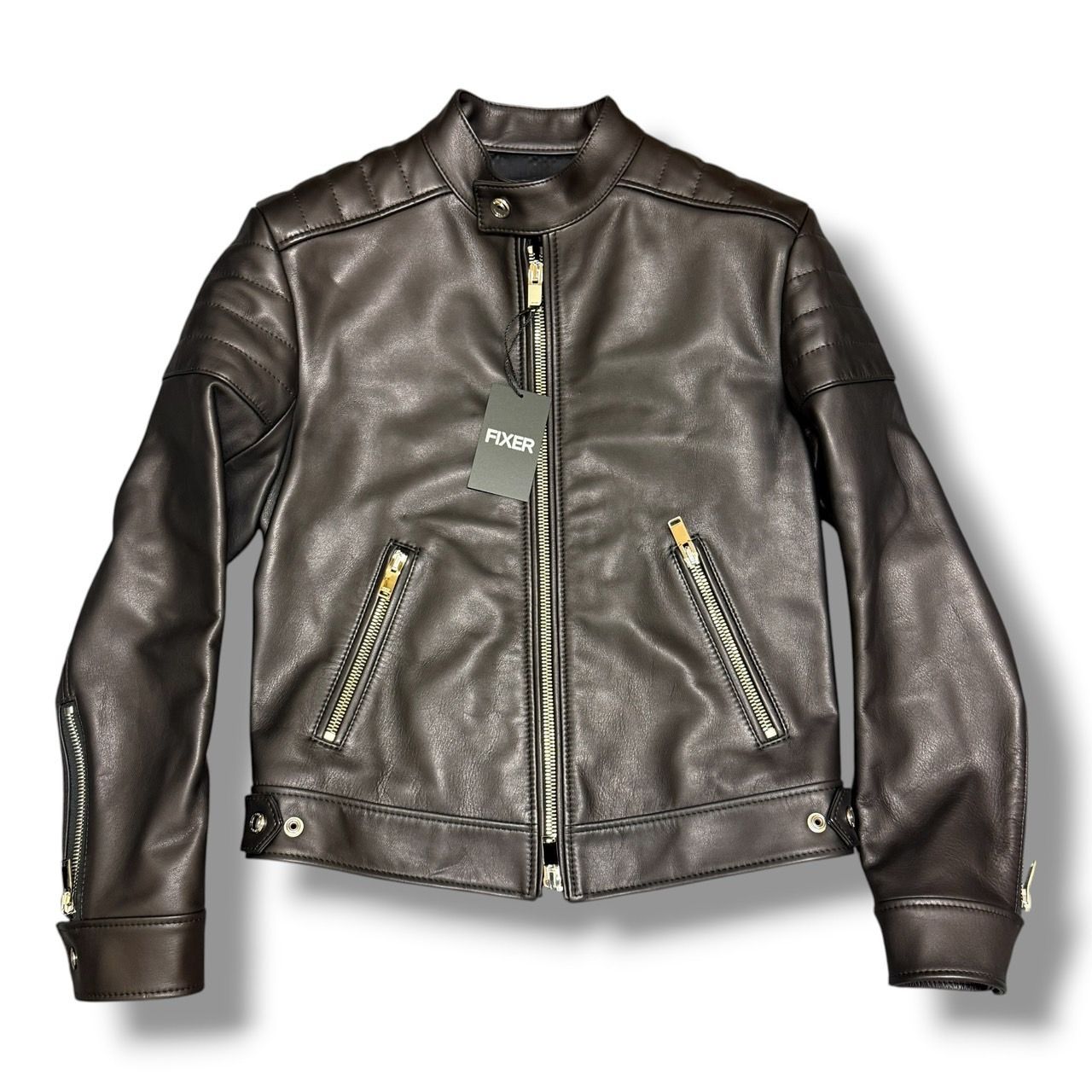 未使用品 FIXER 26SS F2 パット シングルライダース レザージャケット 未使用品 FIXER 26SS F2 パット シングルライダース レザージャケット