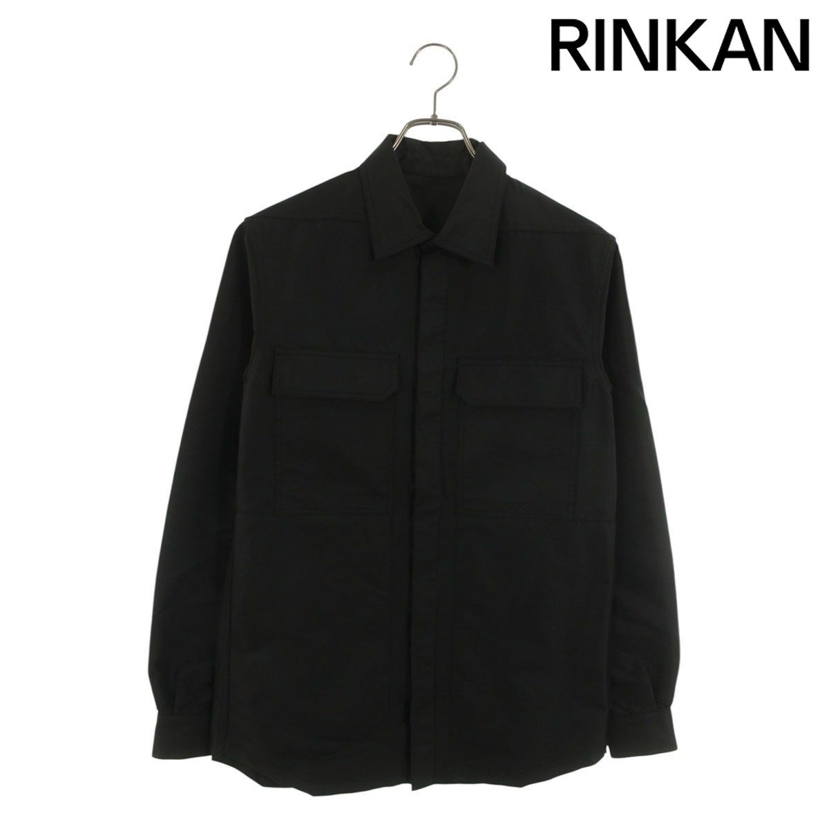 リックオウエンス 18SS RO18S8769-CVT Blu Dirt Shirt バックベルトアウター長袖シャツ メンズ 38