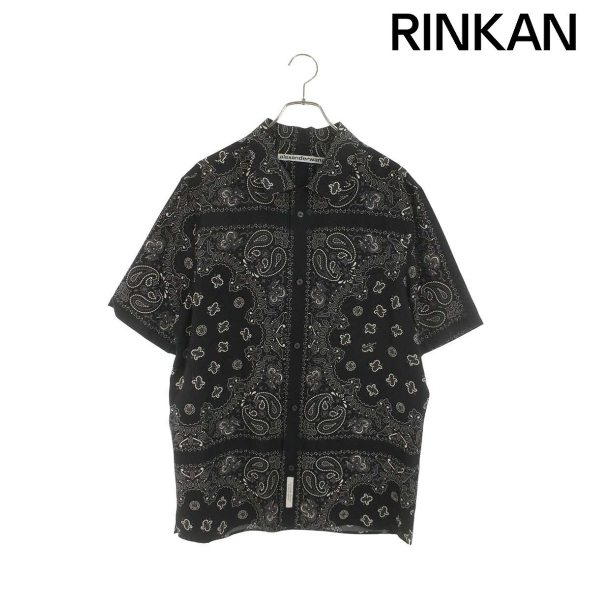 アレキサンダーワン バンダナ柄シルクシャツ半袖シャツ メンズ S