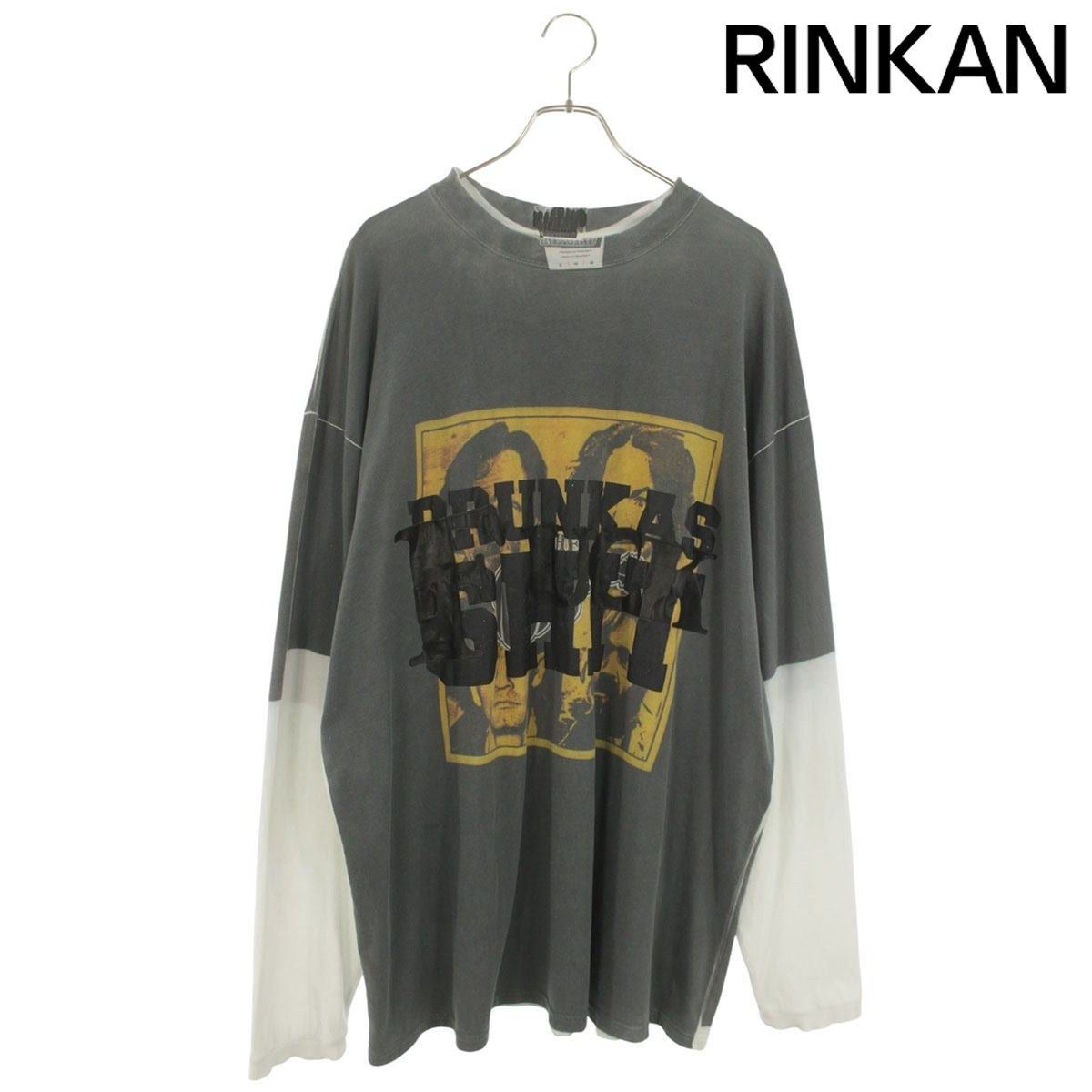ヴェトモン 18AW FUCK TEE UAH19TR326-11 転写プリントオーバーサイズ長袖カットソー メンズ XS