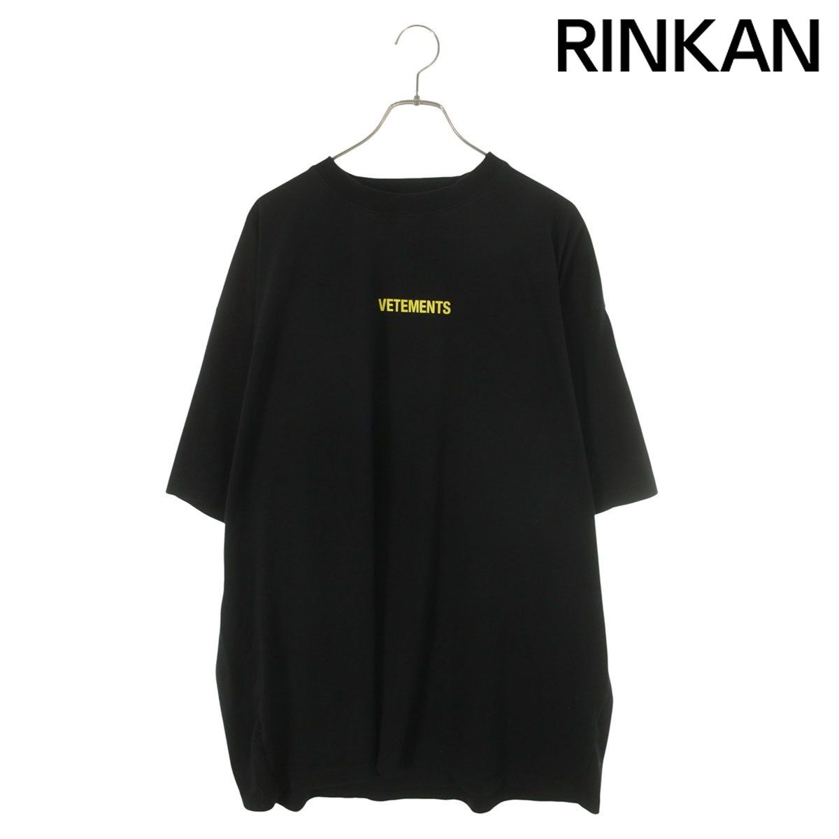 ヴェトモン 22SS UE52TR120X ロゴプリントバーコードタグTシャツ メンズ XL