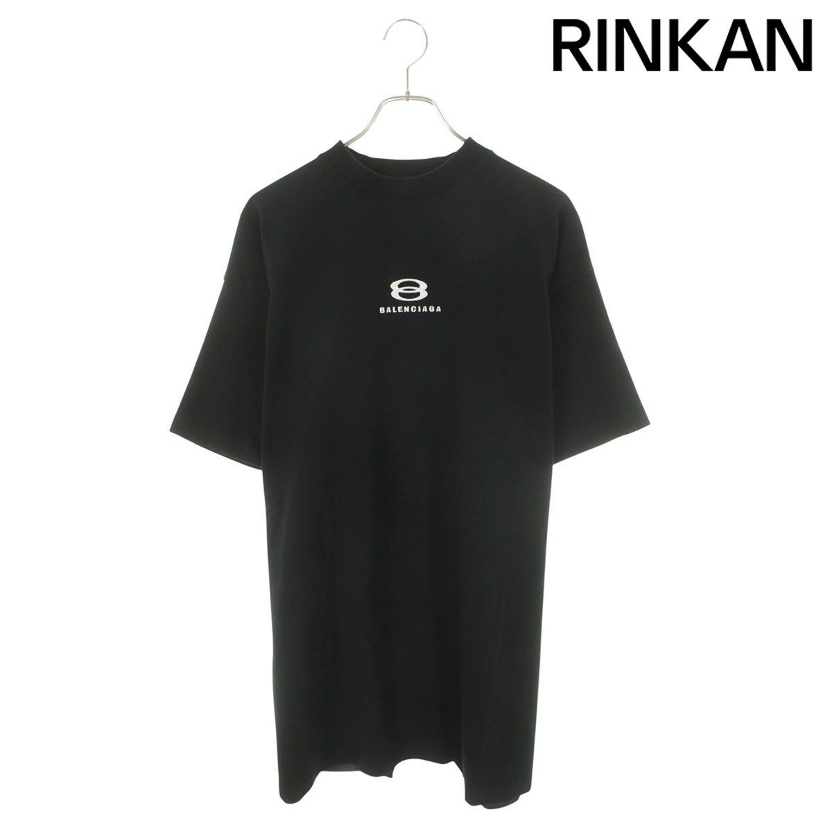バレンシアガ 768068 TPVG9 ロゴプリントバック切り替えTシャツ メンズ 2
