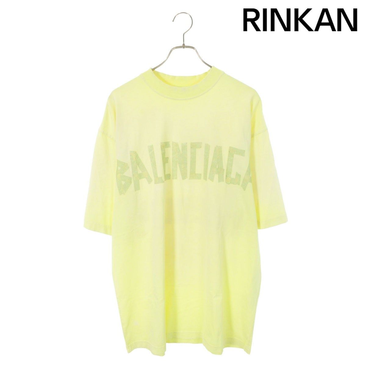 バレンシアガ 739784 TOVA9 テープロゴTシャツ メンズ S