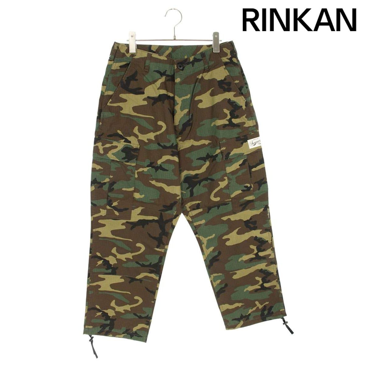 シークエル 25SS SQ-25SS-PT-10 ロゴプリントカモロングパンツ メンズ M