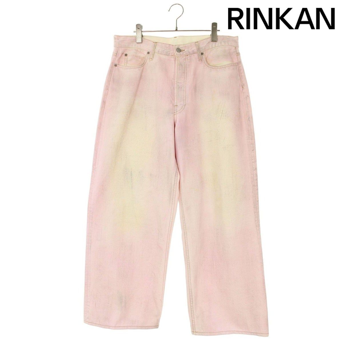 アクネストゥディオズ 1981M FN TRAFFIC PINK ヴィンテージ加工バギーデニムパンツ メンズ 48