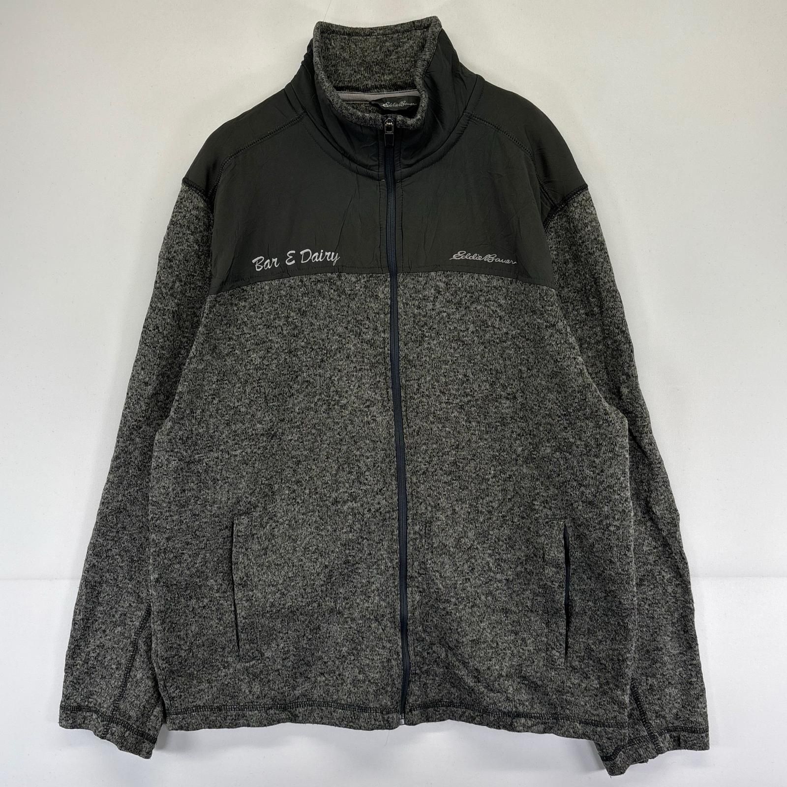 90s EBTEK Eddie Bauer USA製 フリース ジップ ジャケット ブラック 黒 