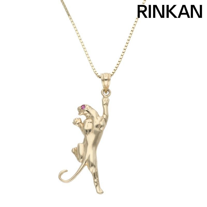 シュプリーム 18AW Panther Gold Pendant K14ゴールドネックレス メンズ
