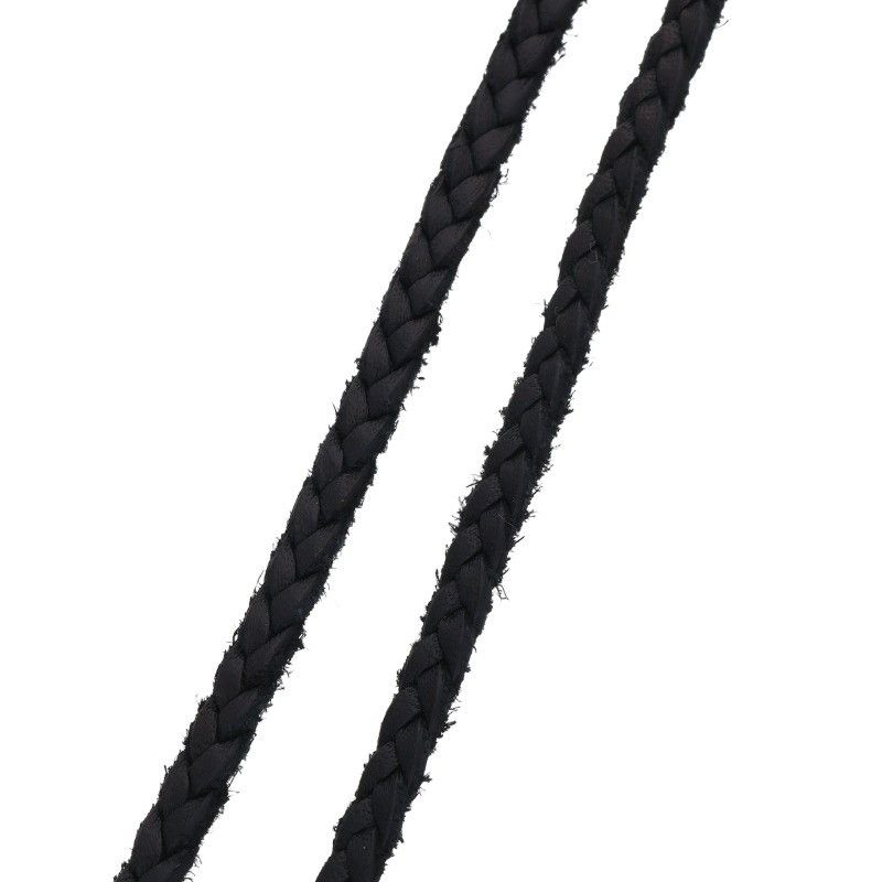 クロムハーツ LEATHER BRAID/スクロールレザーブレード シルバー