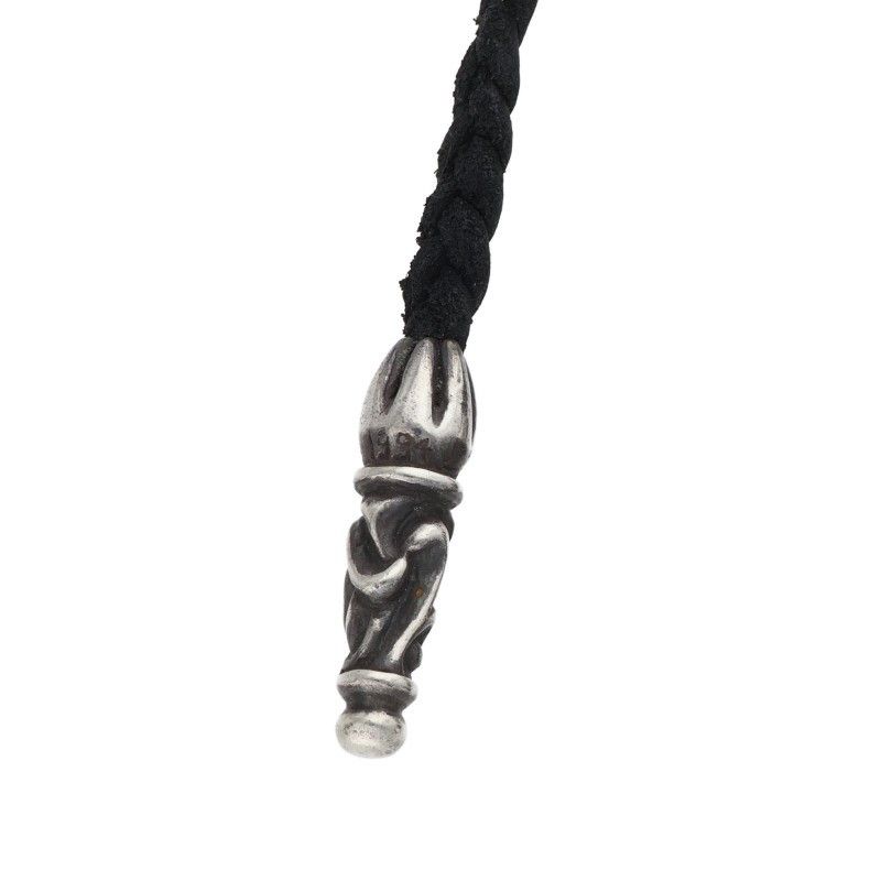 クロムハーツ スクロールレザーブレードシルバーネックレス クロムハーツ LEATHER BRAID/スクロールレザーブレード シルバー