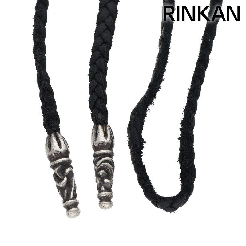 クロムハーツ LEATHER BRAID/スクロールレザーブレード シルバー クロムハーツ LEATHER BRAID/スクロールレザーブレード シルバー