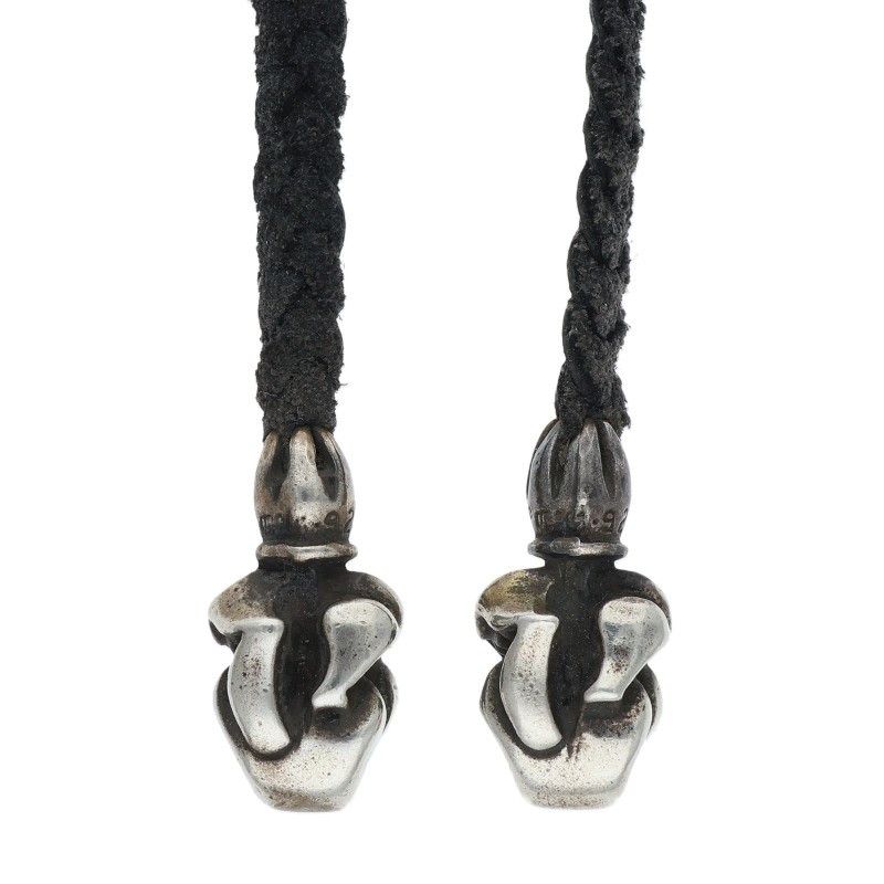 クロムハーツ LEATHER BRAID/リップアンドタンレザーブレード シルバー
