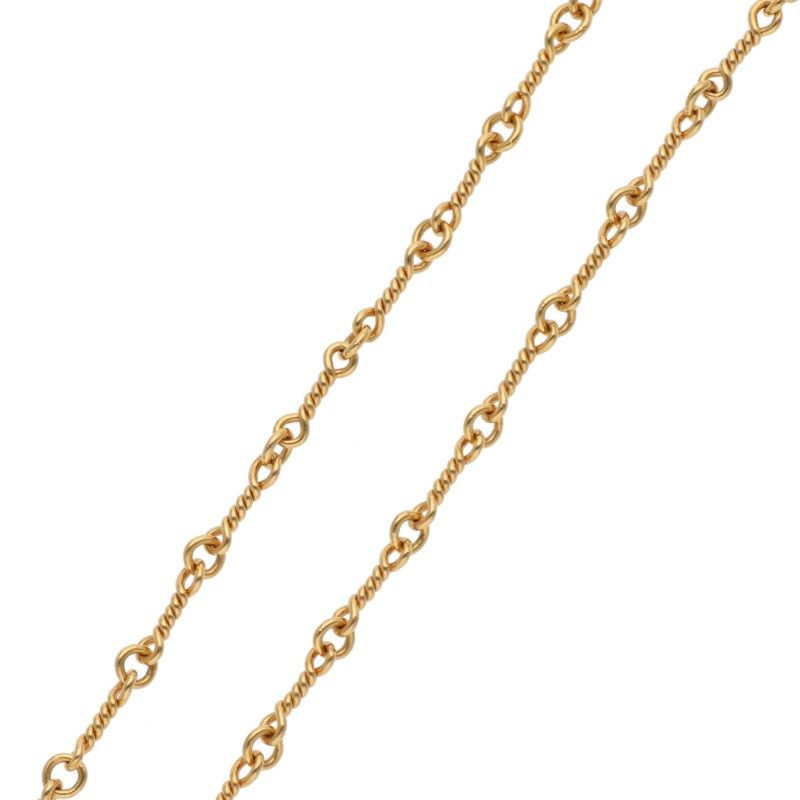 クロムハーツ 22K NECKCHAIN T18/ツイストチェーン18inch ゴールド