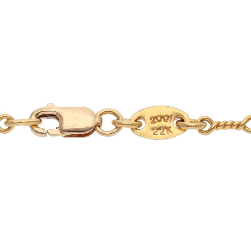 クロムハーツ 22K NECKCHAIN T18/ツイストチェーン18inch ゴールド