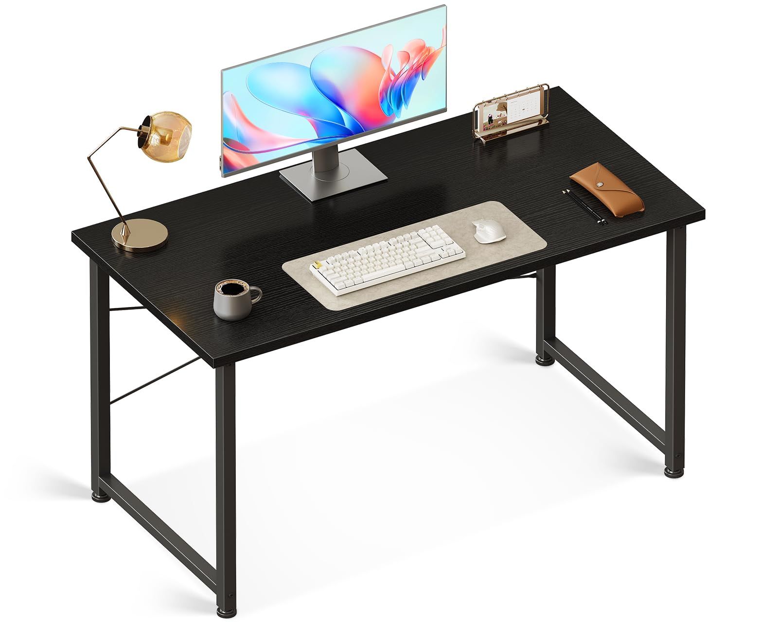 AODK デスク 机 pcデスク 幅100cm パソコンデスク小さい computer desk ゲーミングデスク 学習机 コンパクト 在宅ワーク おしゃれ 組立簡単 ブラックｍａ