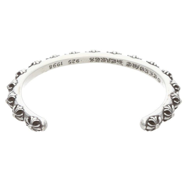 クロムハーツ BANGLE CROSS/クロスバンド シルバーバングル メンズ