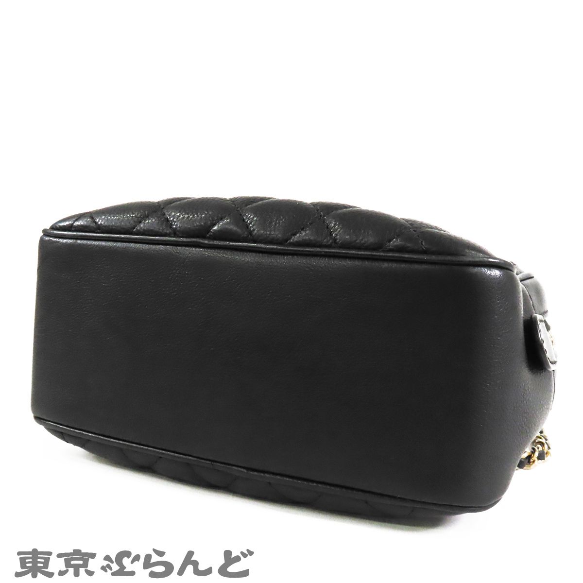 シャネル CHANEL バニティバッグ ブラック 黒 ゴールド金具 キャビア