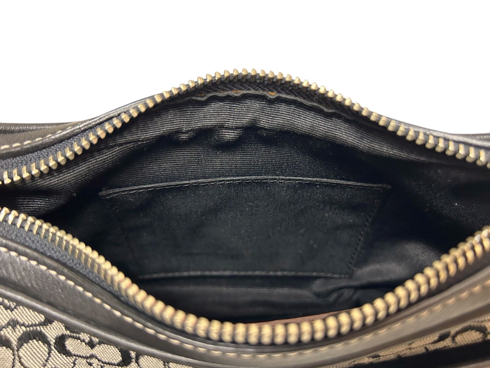 COACH (コーチ) ミニシグネチャー ショルダーバッグ 6344 ブラック 