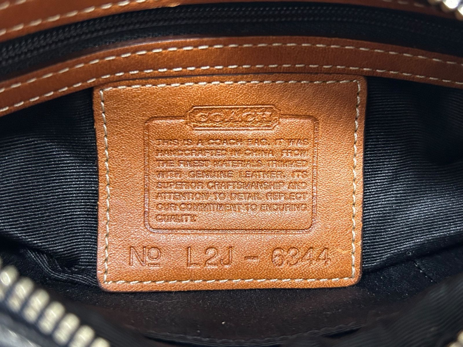 COACH (コーチ) ミニシグネチャー ショルダーバッグ 6344 ブラック 