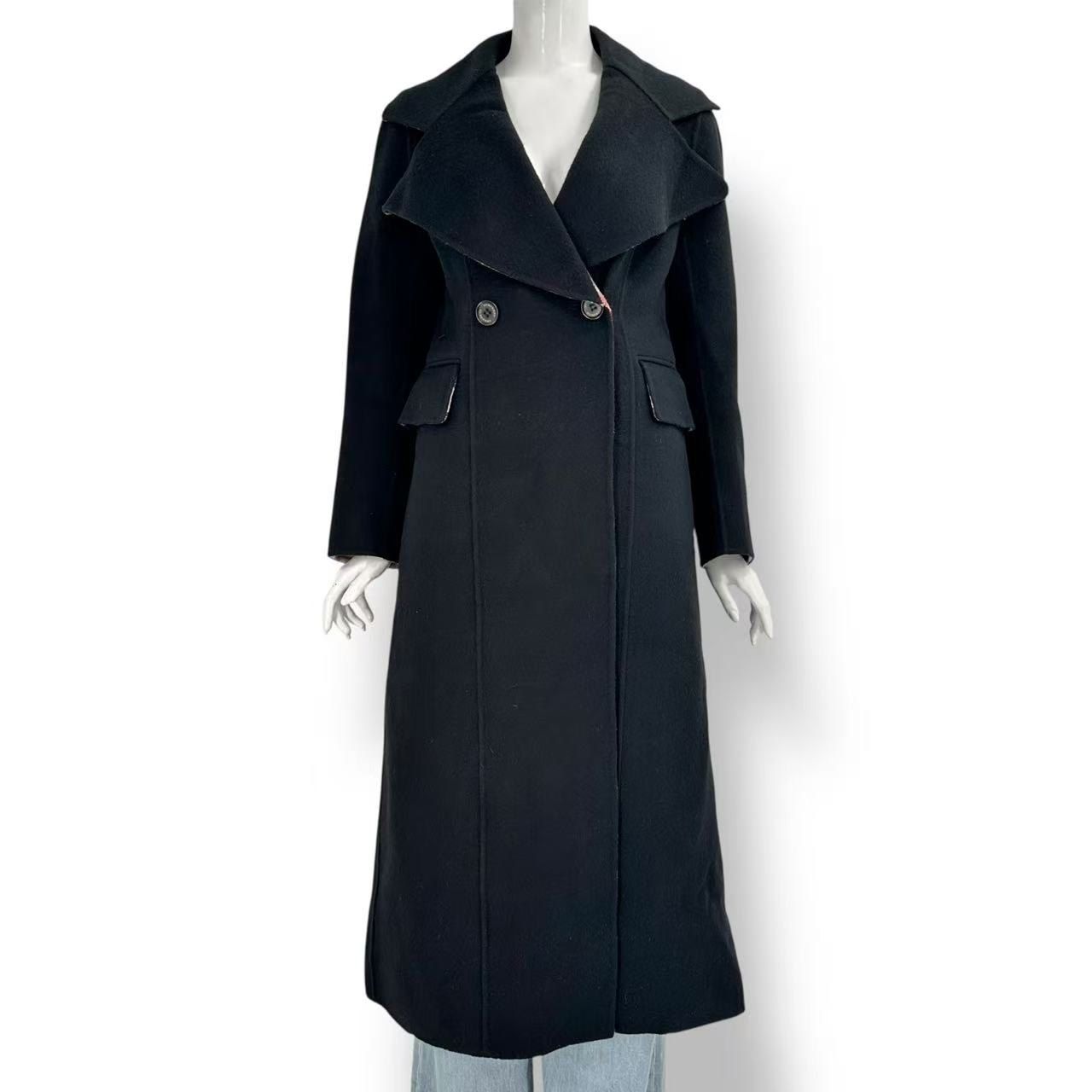 極美品 BURBERRY バーバリー コート ロングコート ウール ブラック サイズ38