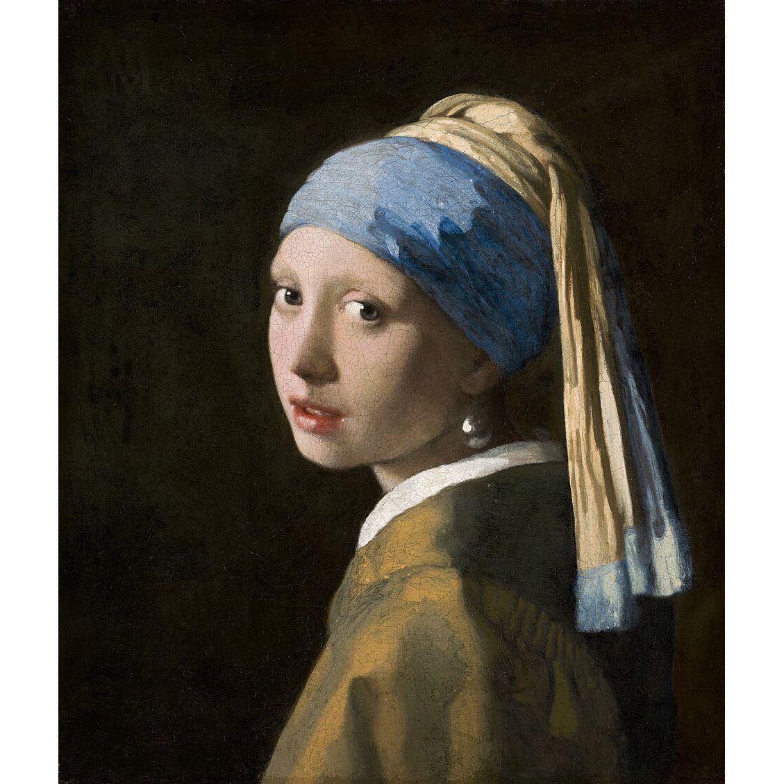 原寸大サイズ 複製画 フェルメール「真珠の耳飾りの少女」ジクレー版画