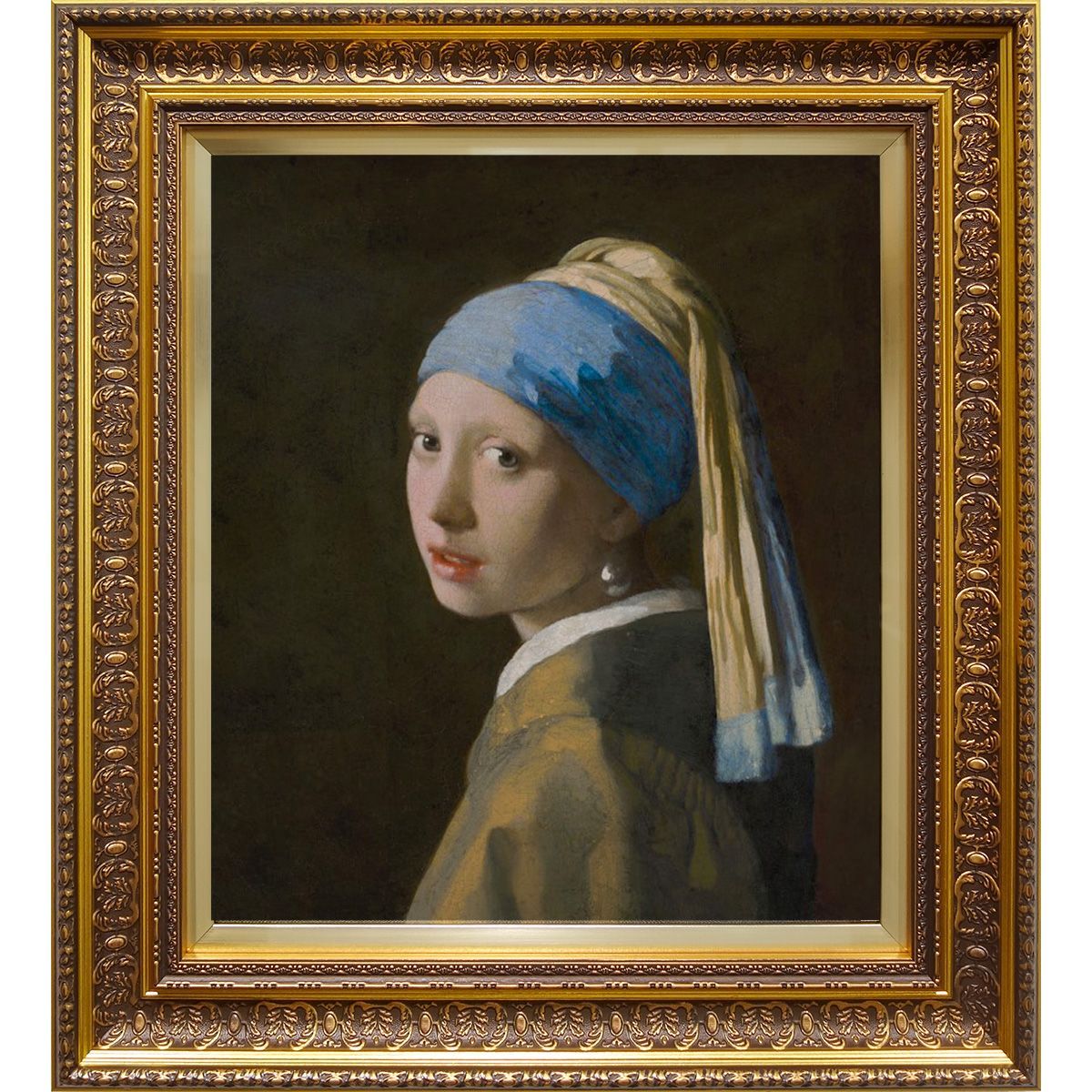 原寸大サイズ 複製画 フェルメール「真珠の耳飾りの少女」ジクレー版画