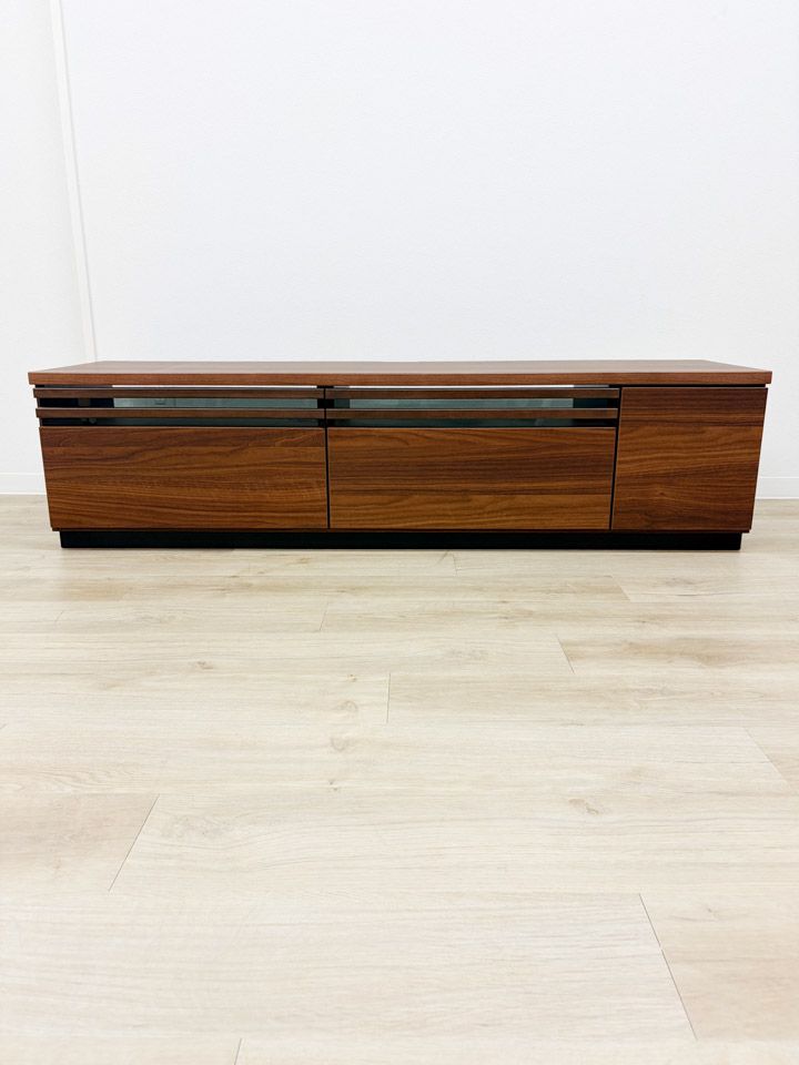 【展示品】定価8.3万 東馬 ギャラン ローボード 幅150cm ウォールナット TVボード【開梱設置付き】【送料無料】