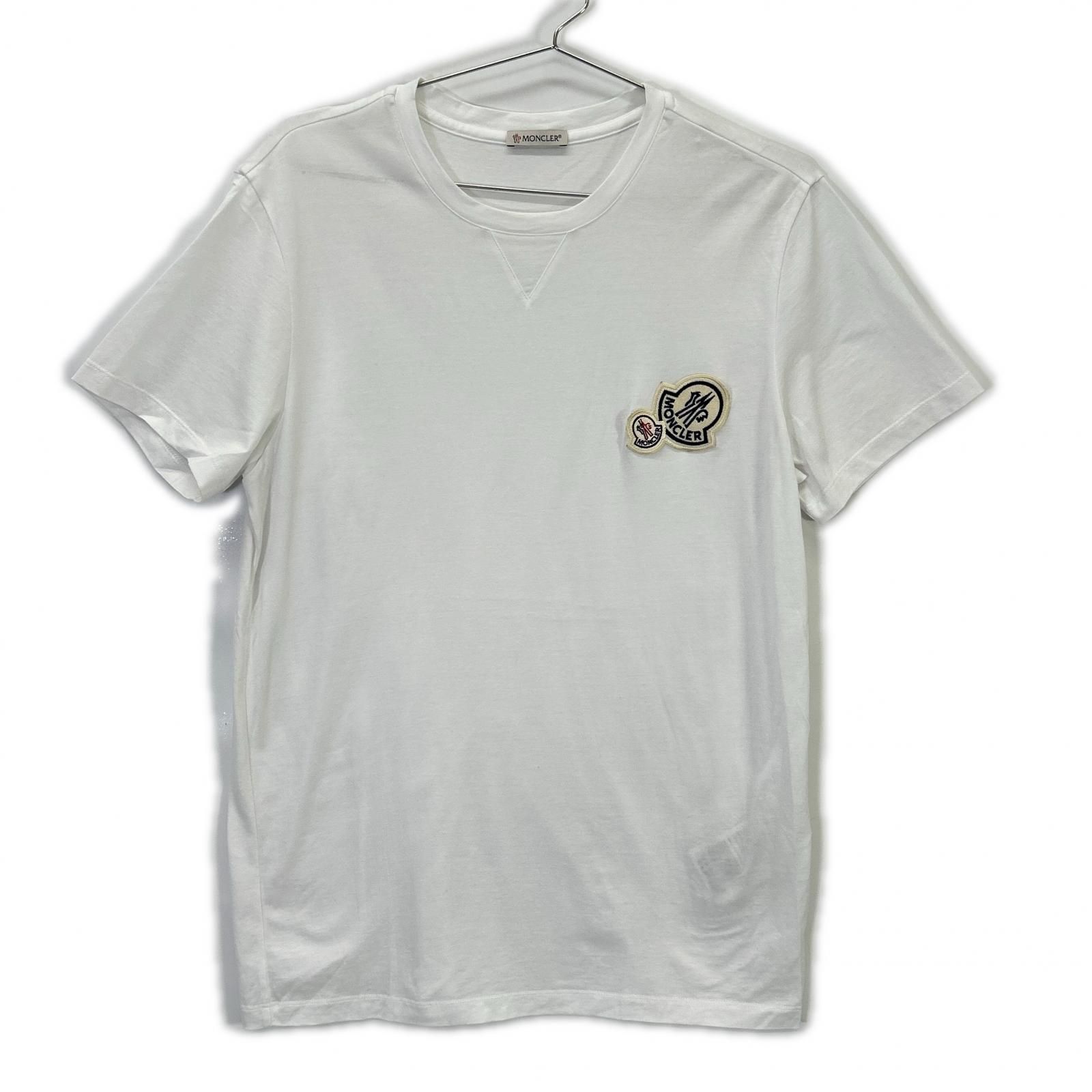 MONCLER モンクレール 23年製 ホワイト SS T-SHIRT ダブルロゴTシャツ 