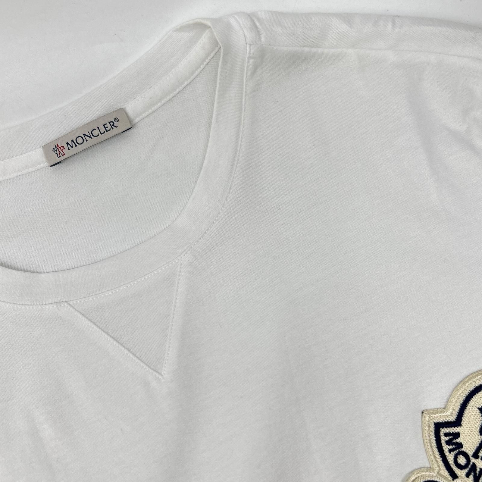 MONCLER モンクレール 23年製 ホワイト SS T-SHIRT ダブルロゴTシャツ 