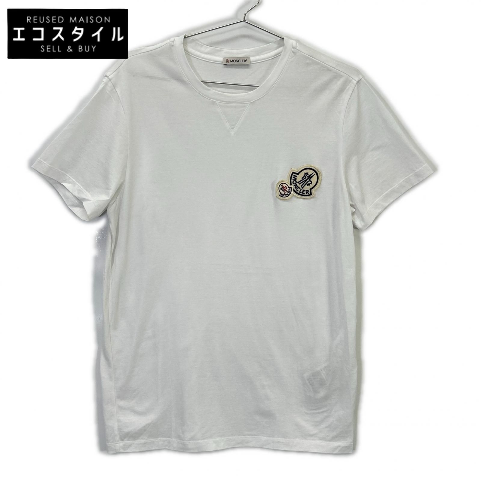 MONCLER モンクレール 23年製 ホワイト SS T-SHIRT ダブルロゴTシャツ