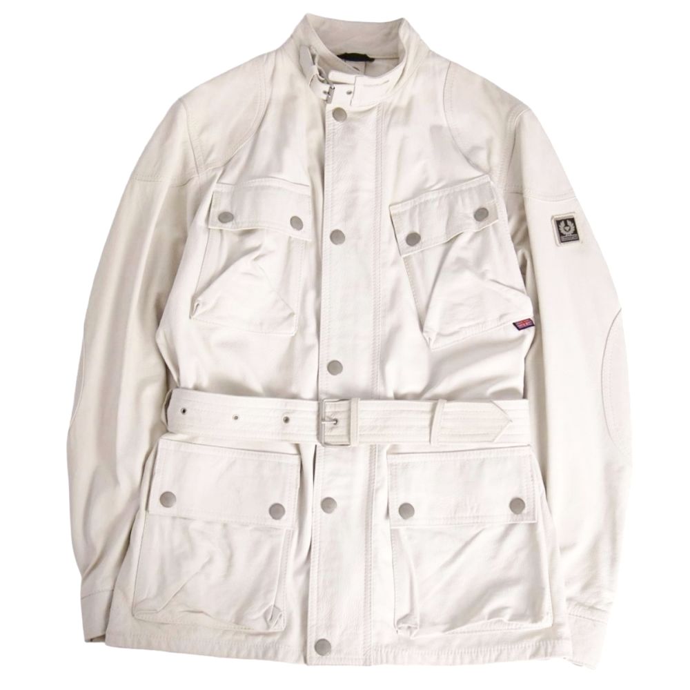 ベルスタッフ Belstaff ジャケット ベルト付き レザージャケット ラムレ