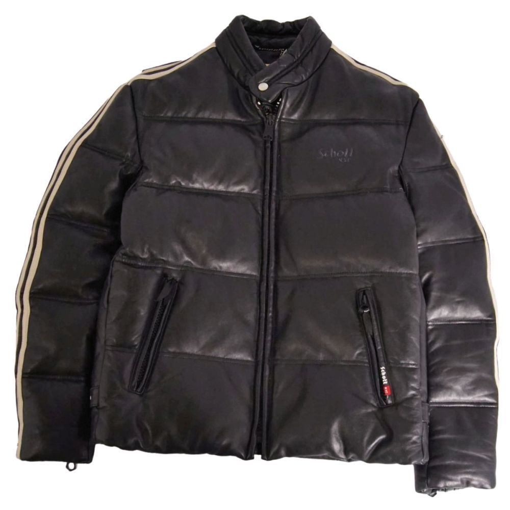 美品 ショット Schott ジャケット ダウンジャケット ジップアップ ラムレ