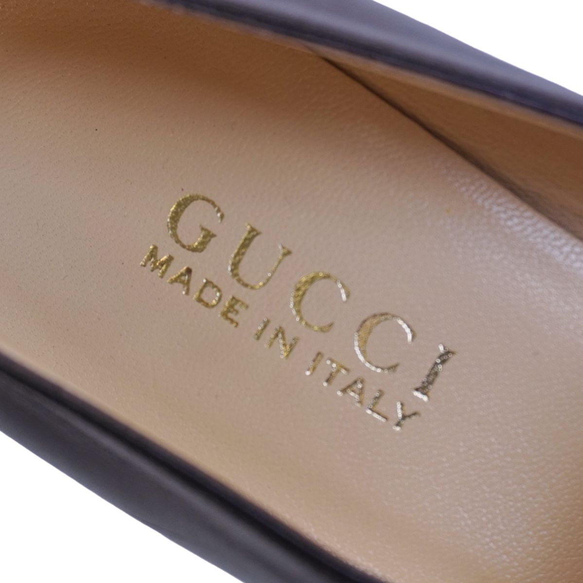 美品 グッチ GUCCI パンプス ホースビット レザー 本革 ヒール