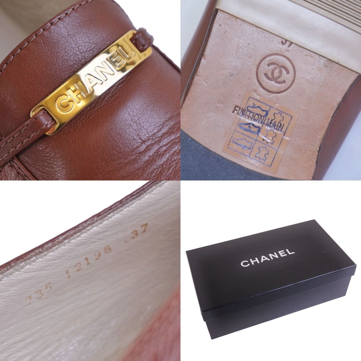 美品 Vintage シャネル CHANEL ローファー モカシン レザー 本革