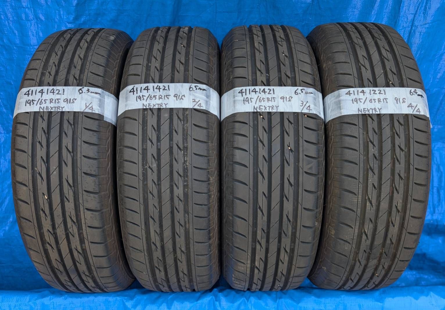 4114）195/65R15 91S BRIDGESTONE NEXTRY 2021年製 4本セット 中古品