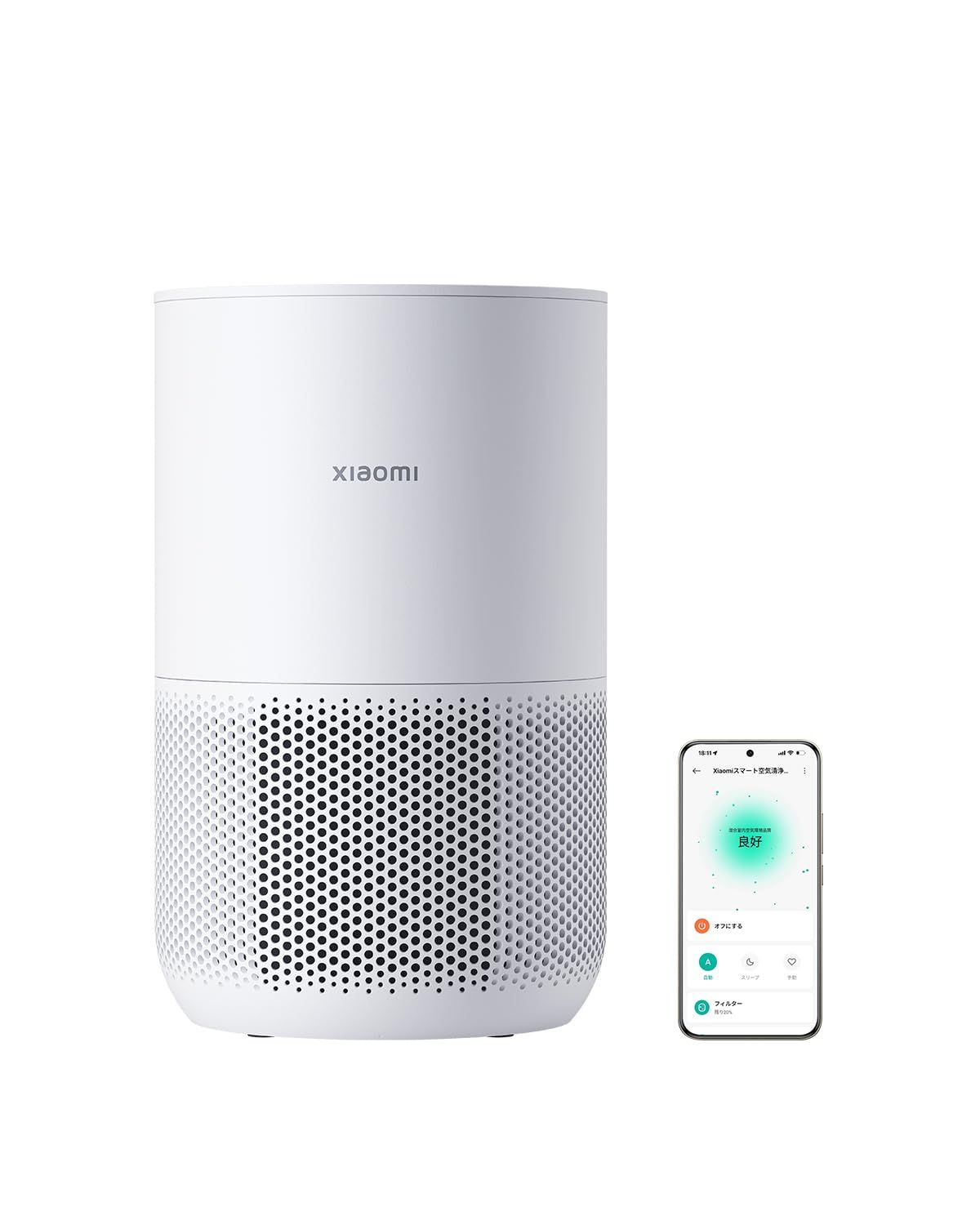 Xiaomi（シャオミ） スマート空気清浄機 【16.5畳対応・花粉対策・強力脱臭】PM2.5対策 集じん ほこり 臭い hepa ペットの毛 カビ 消臭｜小型 軽量 静音 卓上/床置き 寝室 玄関 省エネ｜アプリ 音声操作 自動運転 4 C 5d7efb1e